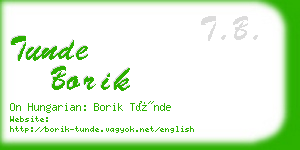 tunde borik business card